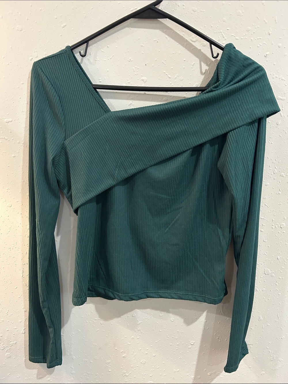 Green off shoulder top